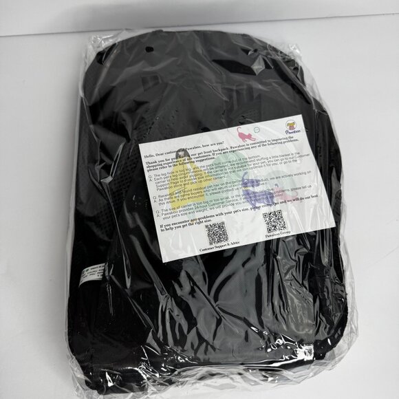Pawaboo Size L 12-16 lb Front Backpack DOG Carrier in Black Mesh - Picture 12 of 12